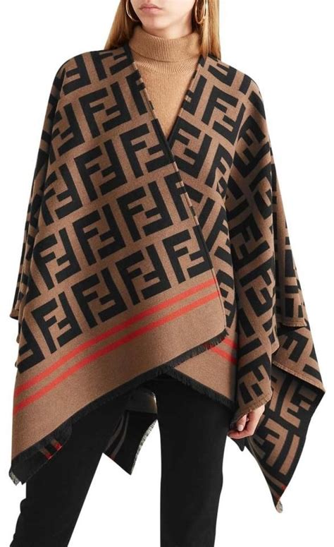 red and black fendi scarf|Fendi poncho women's.